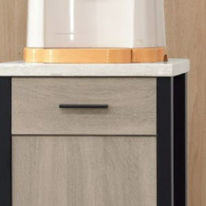 C404-7淺灰1.5尺碗碟櫃 隔板一片 仿石紋