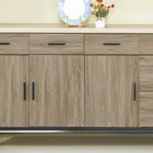 C405-11 芮茲灰橡木5.3尺碗碟櫃 下座 仿石紋