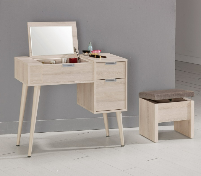 A1153-3 愛莎3尺掀鏡化妝台 含椅