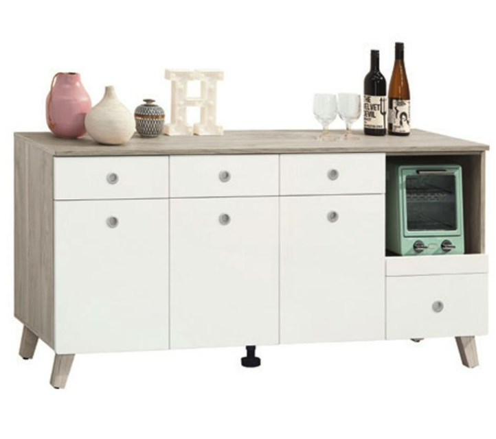 C412-4溫蒂5.3尺餐櫃 木面