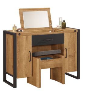 A1243-2布朗克斯3.5尺掀鏡化妝台 含椅 附活動隔板1片