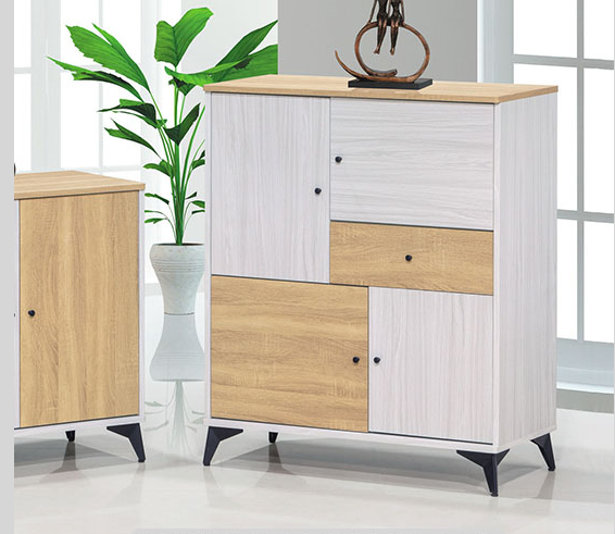 C416-2路易士白雪衫色3尺多功能收納櫃