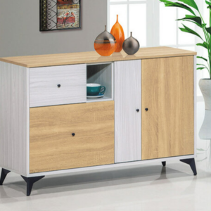 C416-1路易士白雪衫色4尺多功能收納櫃