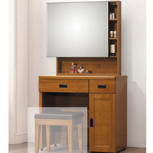 D234-1 滋賀樟木2.7尺鏡台 不含椅