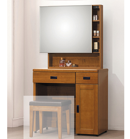 D234-1 滋賀樟木2.7尺鏡台 不含椅