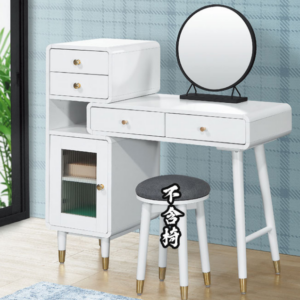 D233-17 白色伸縮鏡台 不含椅