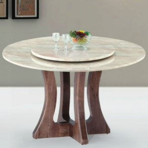 C425-3 A42 粉彩玉4尺半圓桌 含石面+轉盤