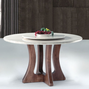 C425-2 A42 象牙白5尺 石面 圓桌+轉盤