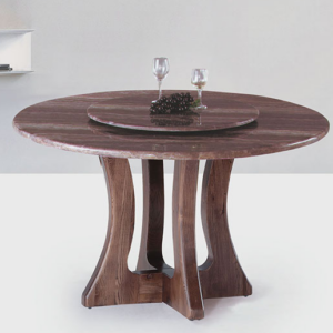 C425-4 A42 黑洞石4尺半圓桌 含石面+轉盤