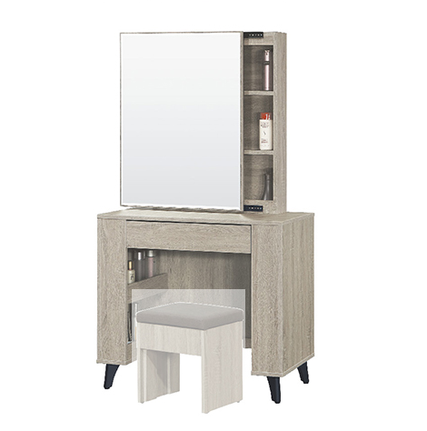 D242-1 古橡2.6尺鏡台 不含椅