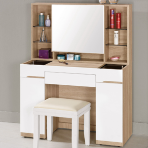 A1253-2伯妮斯3.3尺化妝台 全組 含椅 附活動隔板1片
