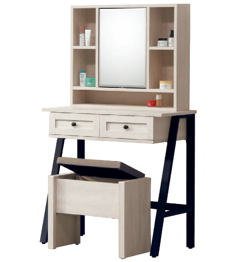 D245-1 艾瑪莎北歐風2.5尺鏡台 不含椅