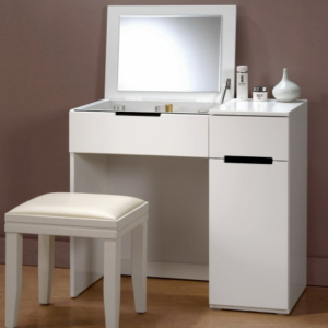 A1261-3波爾卡3尺掀鏡化妝台 含椅 附活動隔板1片