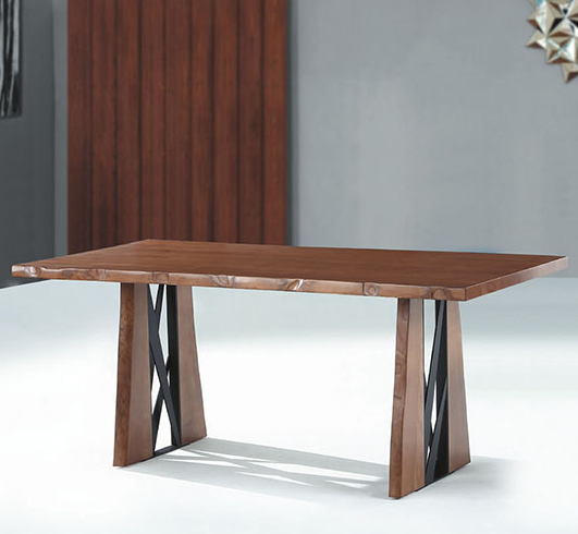 C430-6卡蘭達自然邊餐桌 胡桃  6尺