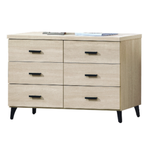 D257-3 伊梵白原切六斗櫃