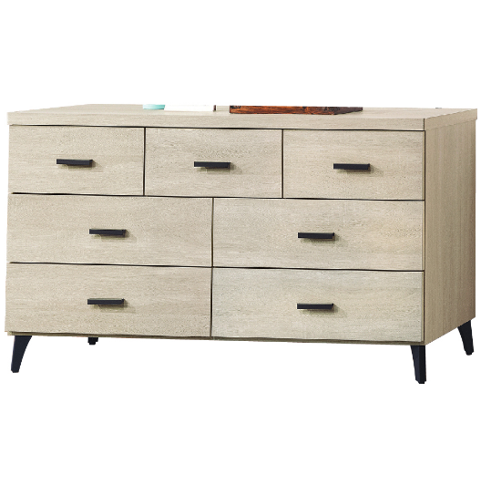 D257-4 伊梵白原切七斗櫃