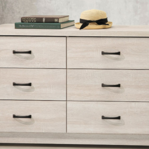 D258-3 鋼刷白六斗櫃