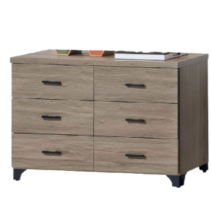 D257-5 貝拉灰橡色六斗櫃