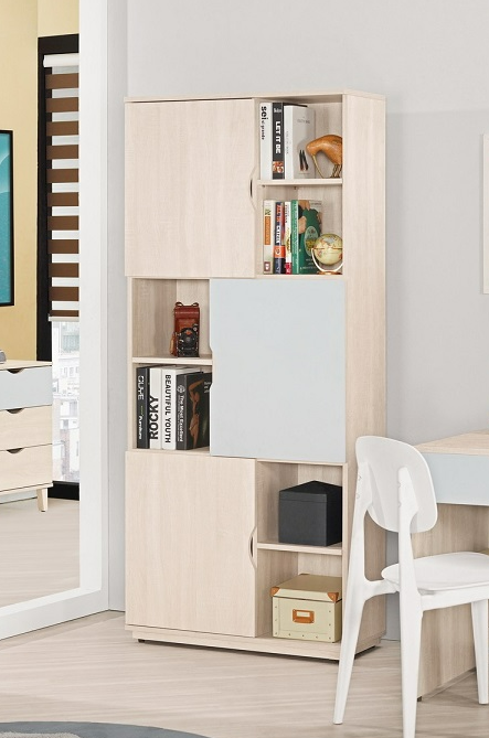 A1627-3 納特2.7尺書櫥   附活動隔板3大3小片