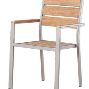 C490-1柚木背大三條休閒椅