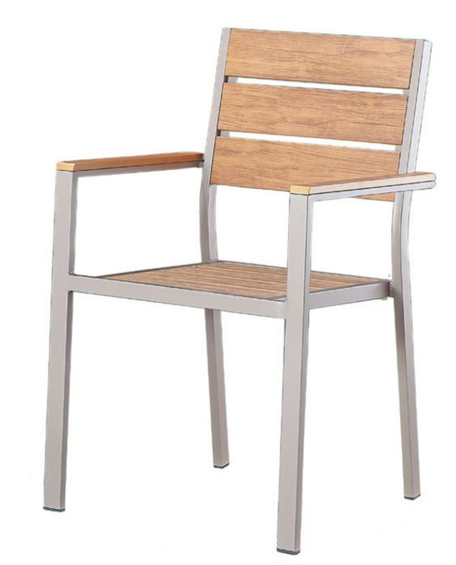 C490-1柚木背大三條休閒椅