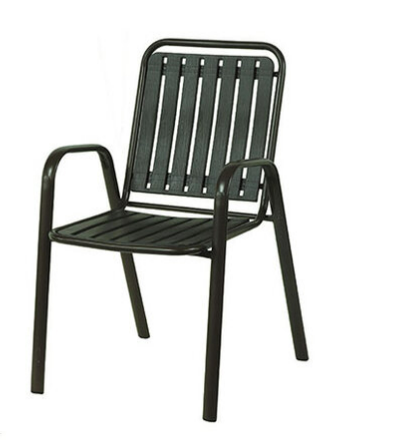 C490-4 塑木豎紋椅 咖啡色