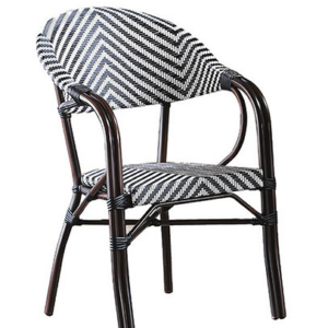C490-23 K03黑白編織休閒椅 單只