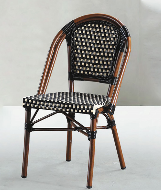 C490-6 Y03 黑白編織休閒椅 單只