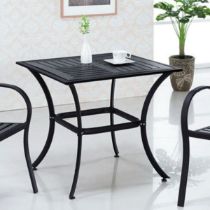 C461-5 S-2 黑塑木休閒方桌  80*80