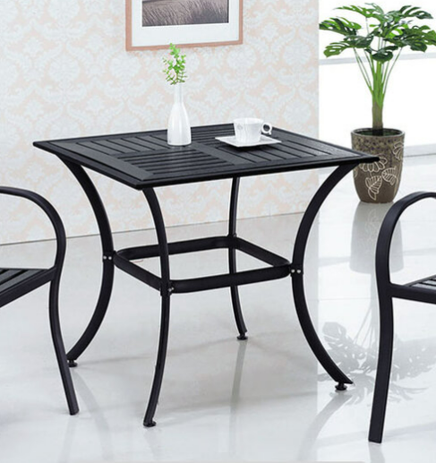 C461-5 S-2 黑塑木休閒方桌  80*80