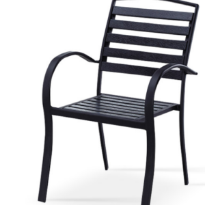 C490-5  SC-611 黑塑木休閒椅 扶手 單只