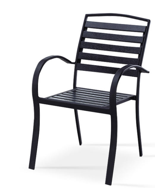 C490-5  SC-611 黑塑木休閒椅 扶手 單只