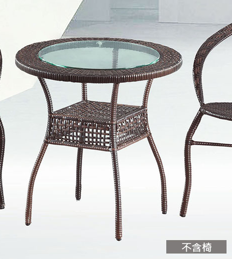 C463-3 812休閒桌 黑 含玻璃