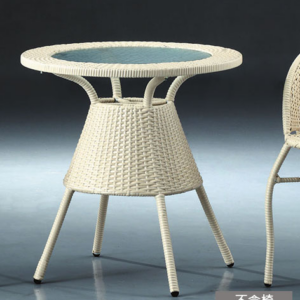 C463-5 SK606休閒桌 米白 含玻璃