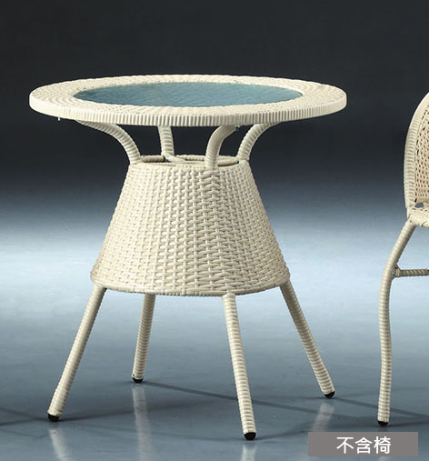 C463-5 SK606休閒桌 米白 含玻璃