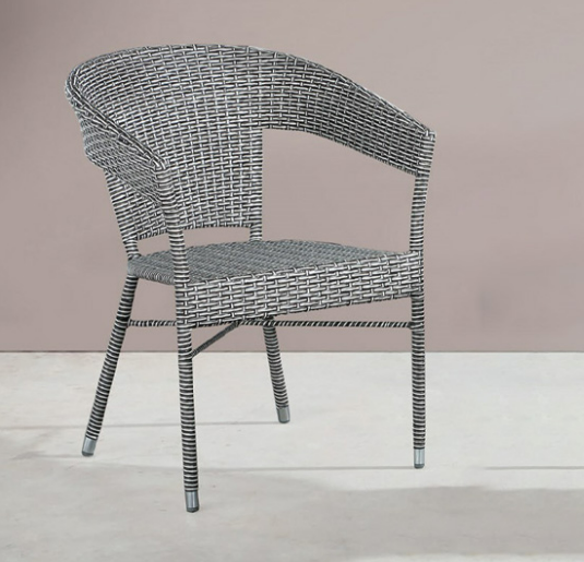 C490-10 519灰藤休閒椅 單只