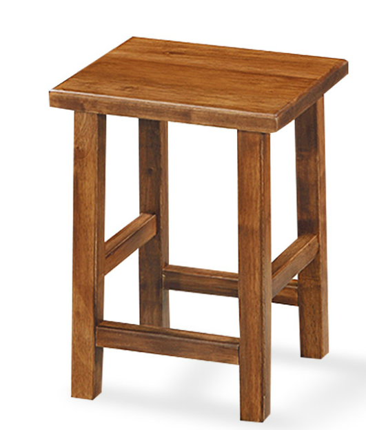 C491-25印象A7柚木四方凳子