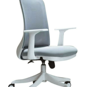 C472-7 中背辦公椅 白框/灰布