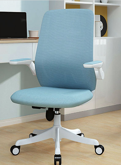 C472-9 蝴蝶網椅 白框/藍布