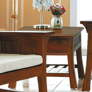 D334-6 梅花柚木小茶几 不含玻