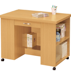 A1322-5貝莎檜木色活動書桌 附活動輪