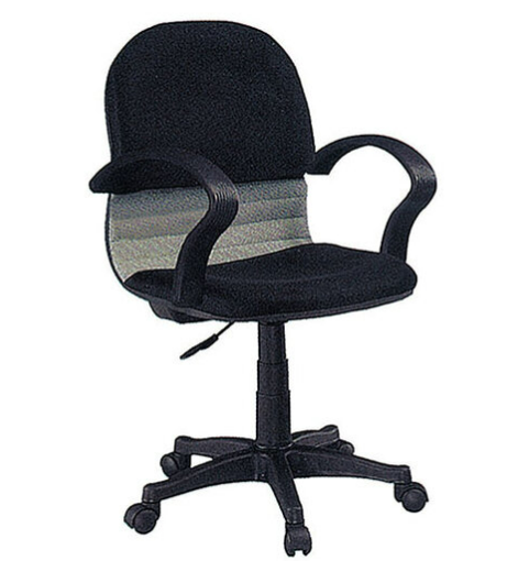 C473-14雙手網布辦公椅 黑灰