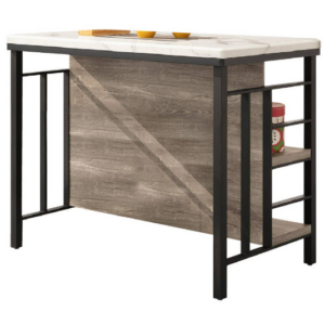 C476-4 工業風4尺中島桌 仿石紋