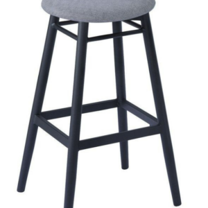 C480-14 236-1 高腳貓抓皮吧台椅 灰色 烤黑砂 台灣製造