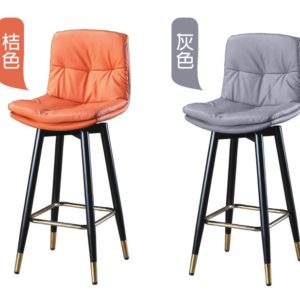 C477-16 208雙層皮吧椅 灰皮