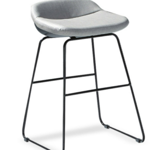 C477-8 113中吧椅 淺灰皮