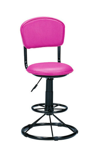 C480-18 圓型背 高 吧台椅 紫紅色