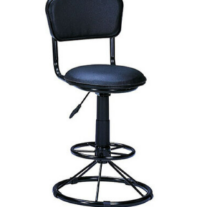 C480-19 圓型背 高 吧台椅  黑色