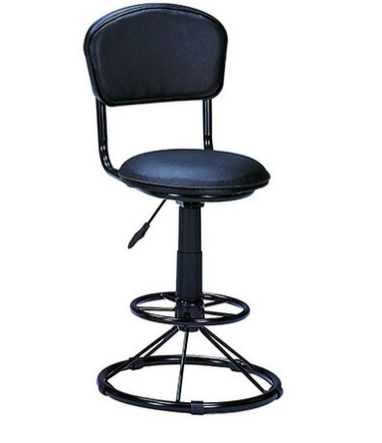 C480-19 圓型背 高 吧台椅  黑色