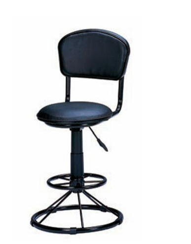 C480-20 氣壓式圓型背吧台椅 低 黑色